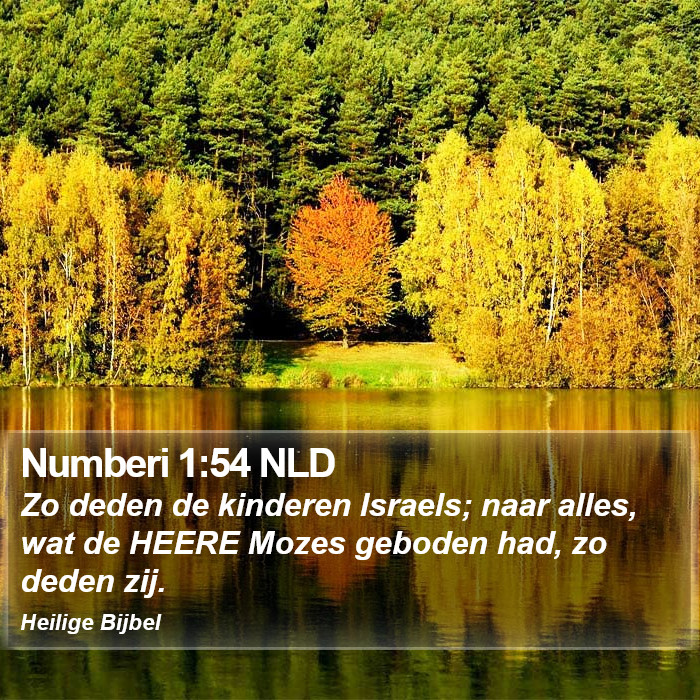 Numberi 1:54 NLD Bible Study