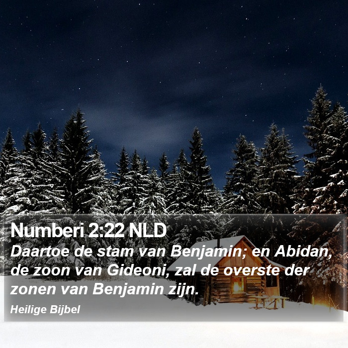 Numberi 2:22 NLD Bible Study