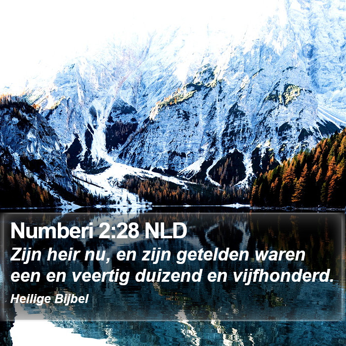 Numberi 2:28 NLD Bible Study