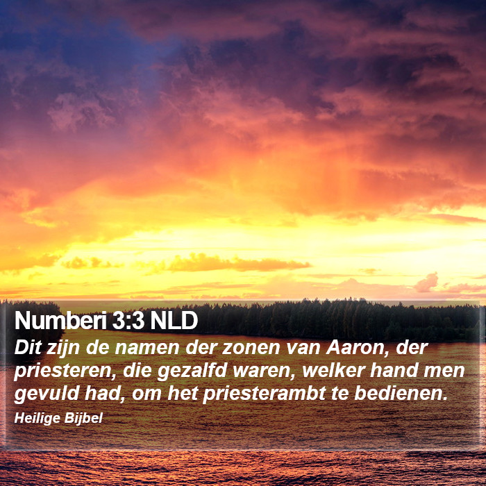 Numberi 3:3 NLD Bible Study