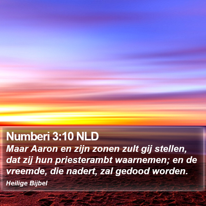 Numberi 3:10 NLD Bible Study