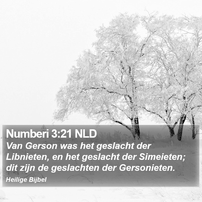 Numberi 3:21 NLD Bible Study