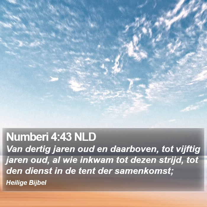 Numberi 4:43 NLD Bible Study