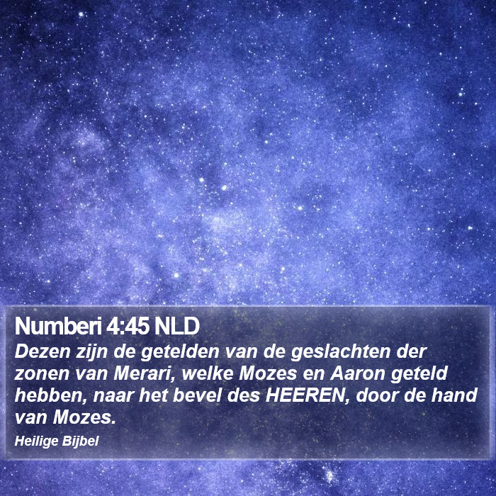 Numberi 4:45 NLD Bible Study