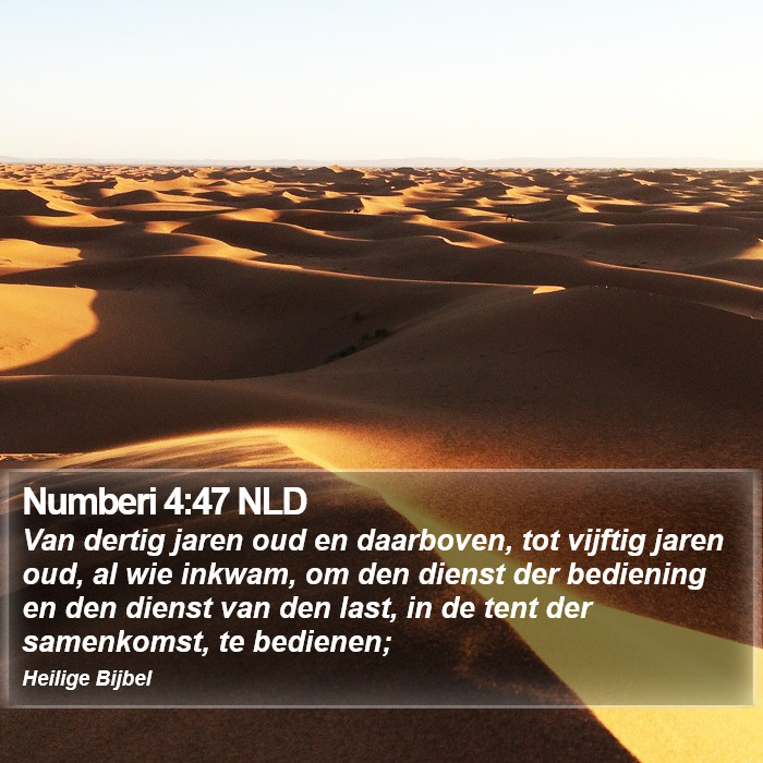 Numberi 4:47 NLD Bible Study