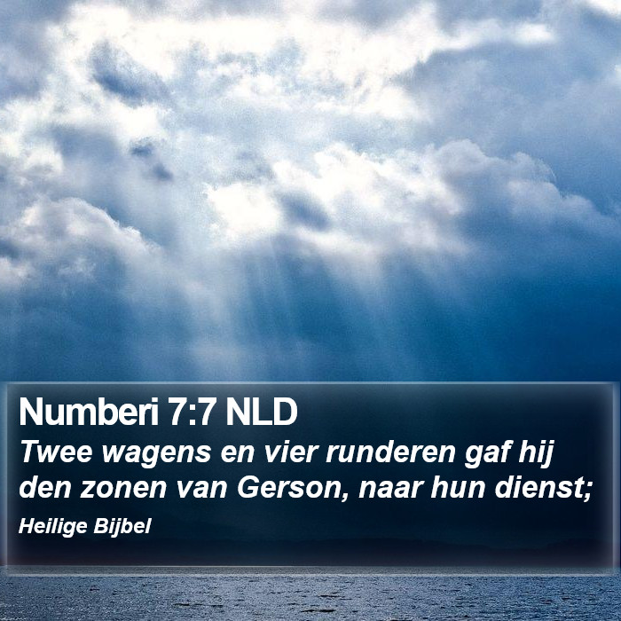 Numberi 7:7 NLD Bible Study