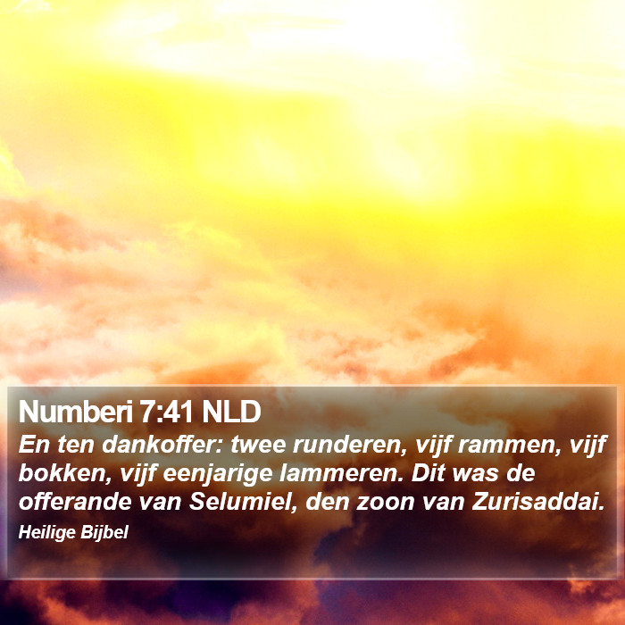 Numberi 7:41 NLD Bible Study