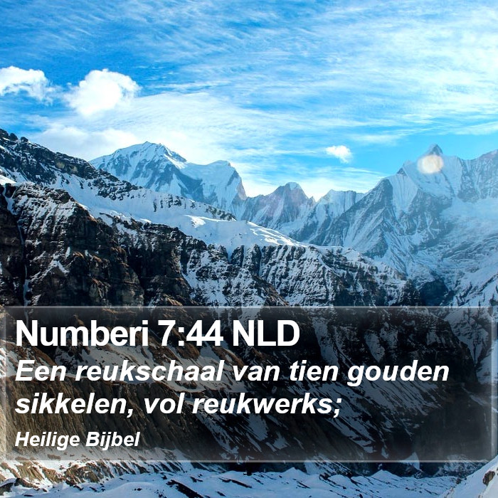 Numberi 7:44 NLD Bible Study