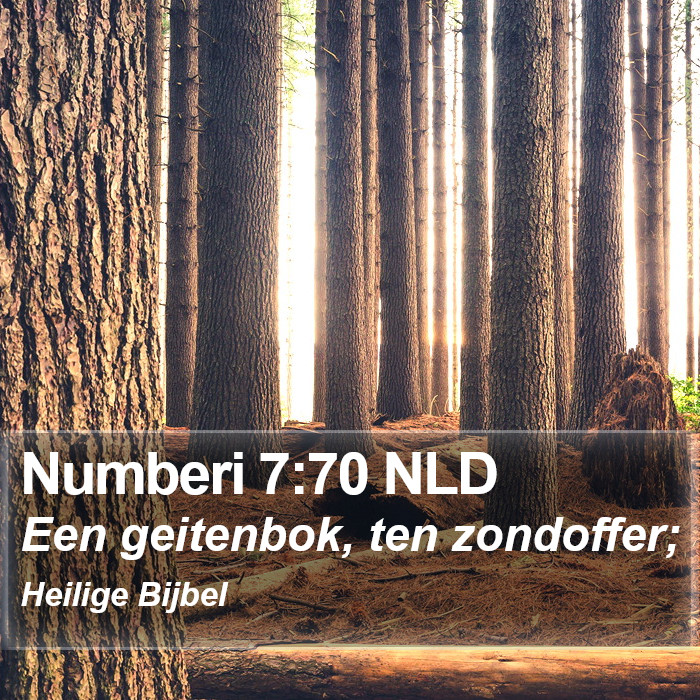 Numberi 7:70 NLD Bible Study