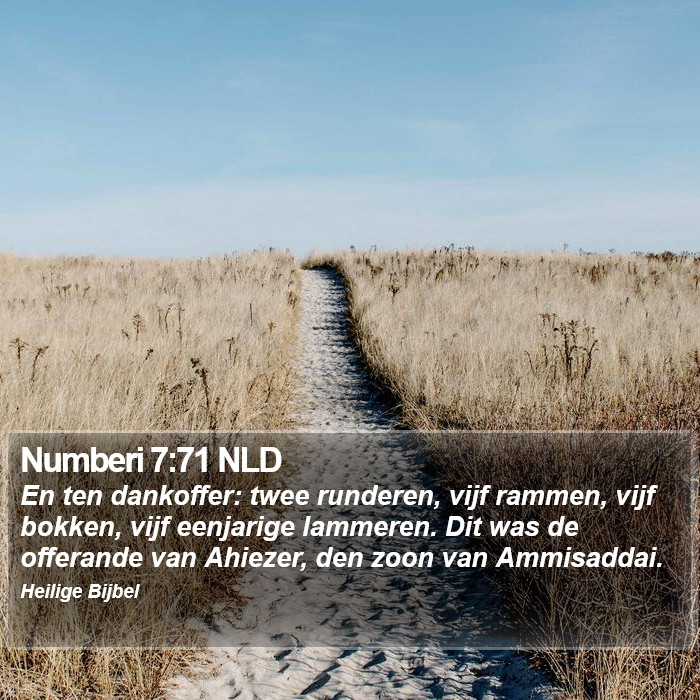 Numberi 7:71 NLD Bible Study