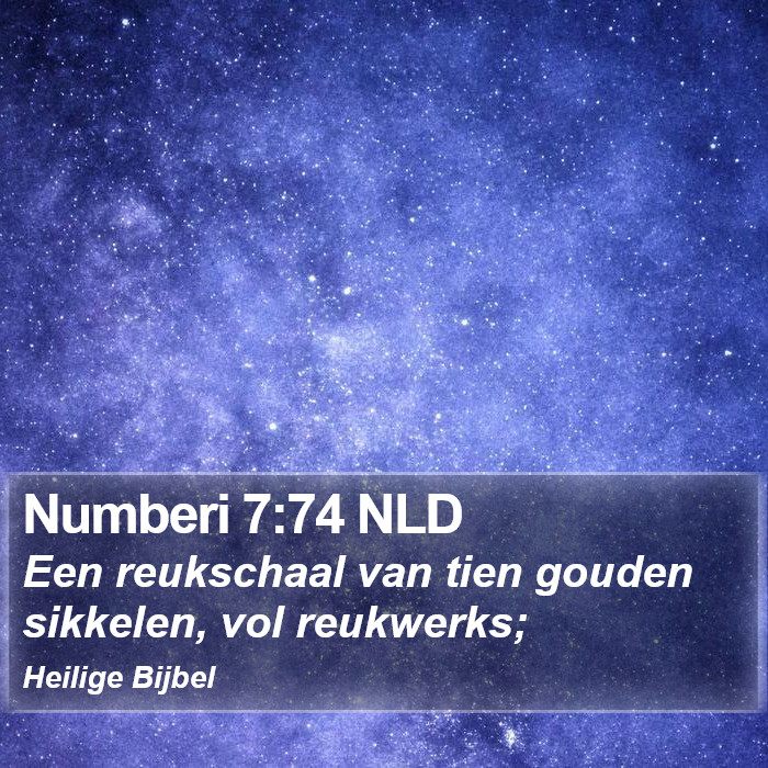 Numberi 7:74 NLD Bible Study
