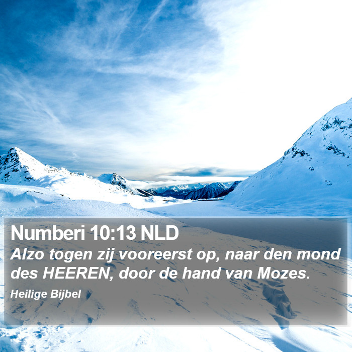 Numberi 10:13 NLD Bible Study
