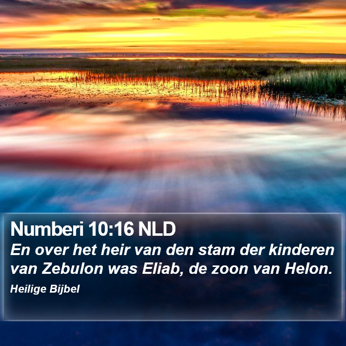 Numberi 10:16 NLD Bible Study