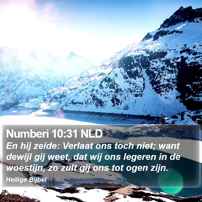 Numberi 10:31 NLD Bible Study