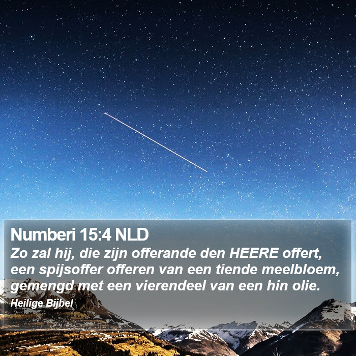 Numberi 15:4 NLD Bible Study