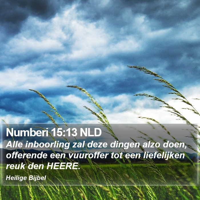 Numberi 15:13 NLD Bible Study