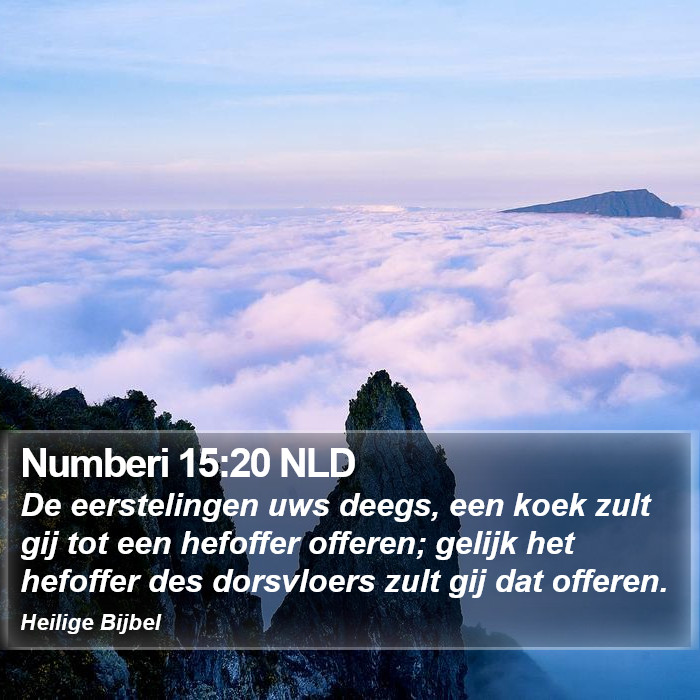 Numberi 15:20 NLD Bible Study