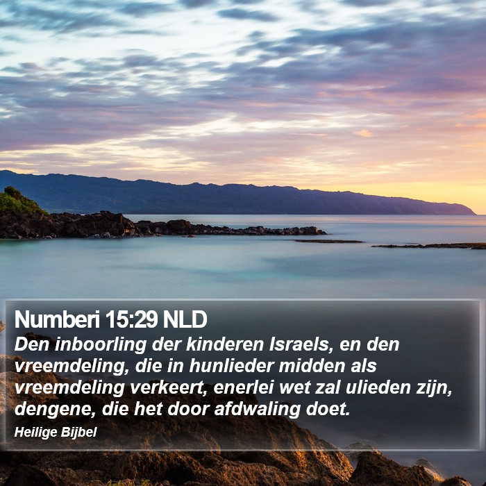 Numberi 15:29 NLD Bible Study