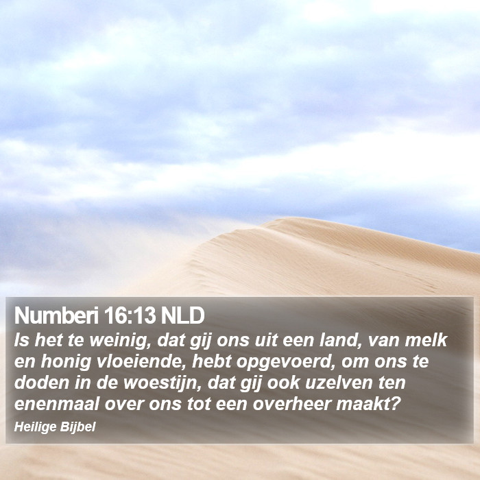 Numberi 16:13 NLD Bible Study