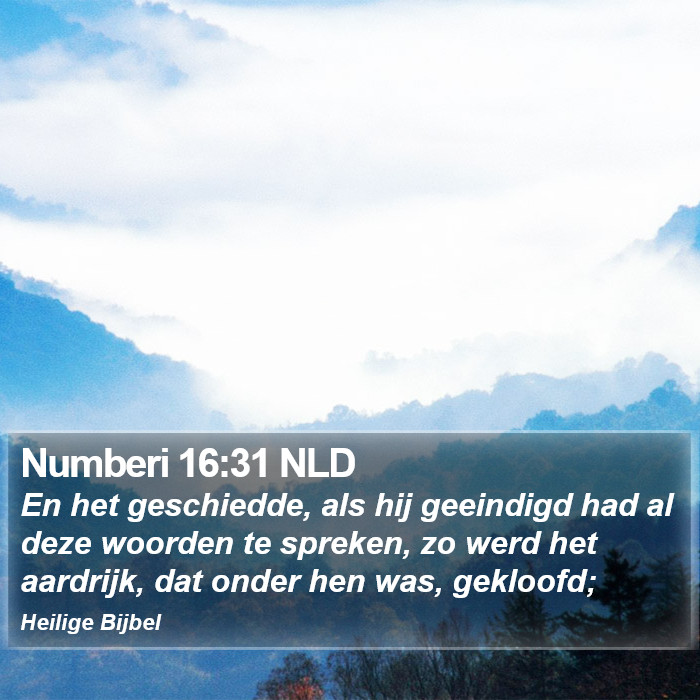 Numberi 16:31 NLD Bible Study