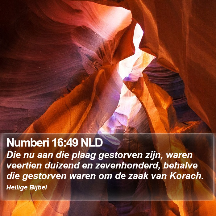 Numberi 16:49 NLD Bible Study