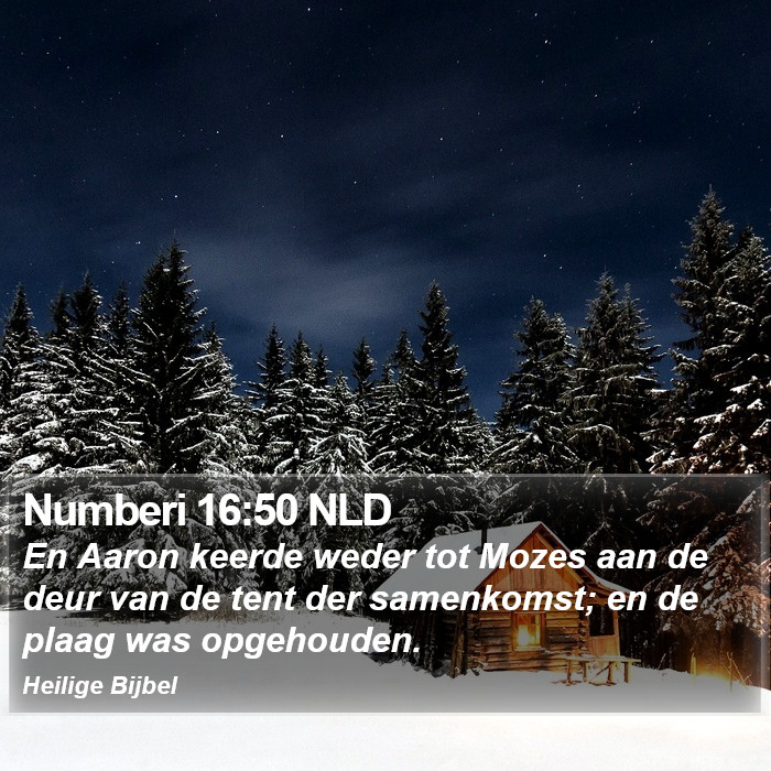 Numberi 16:50 NLD Bible Study