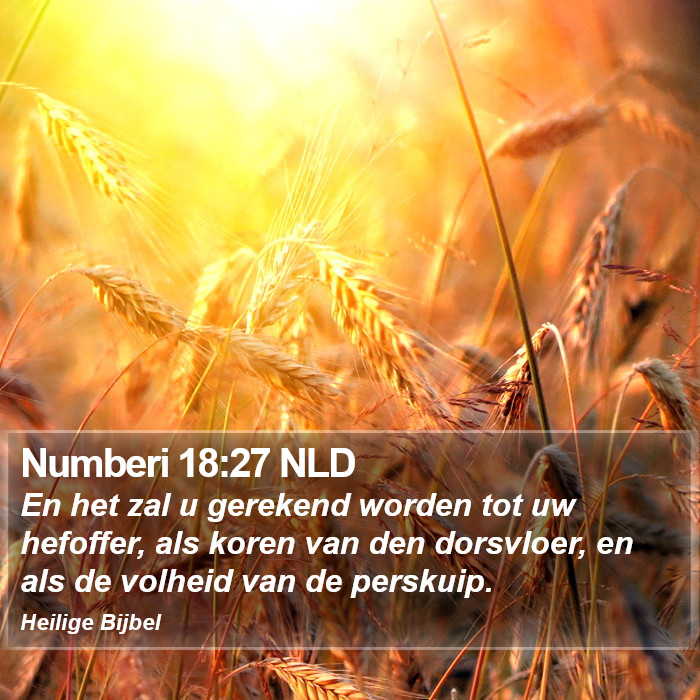 Numberi 18:27 NLD Bible Study