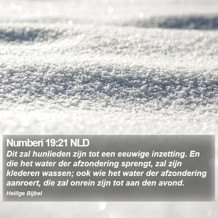 Numberi 19:21 NLD Bible Study