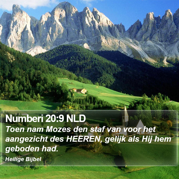 Numberi 20:9 NLD Bible Study