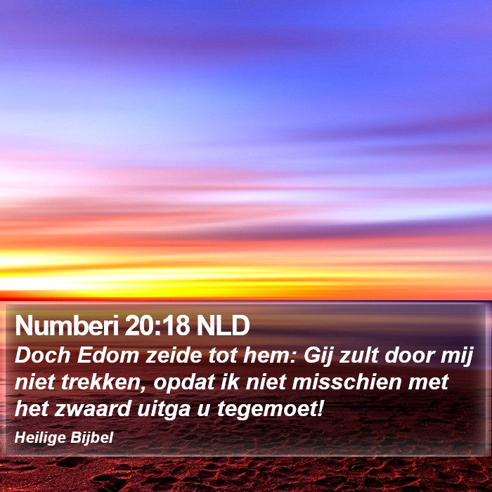 Numberi 20:18 NLD Bible Study