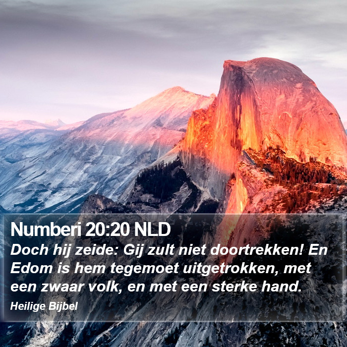 Numberi 20:20 NLD Bible Study