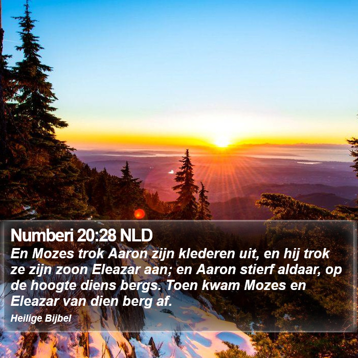 Numberi 20:28 NLD Bible Study