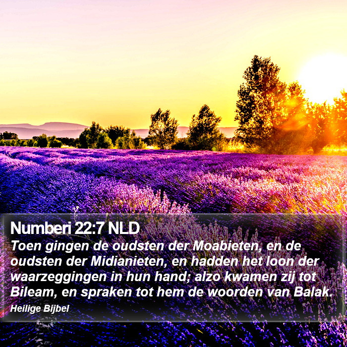 Numberi 22:7 NLD Bible Study