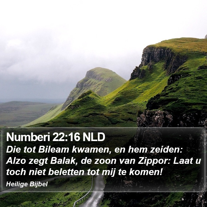 Numberi 22:16 NLD Bible Study