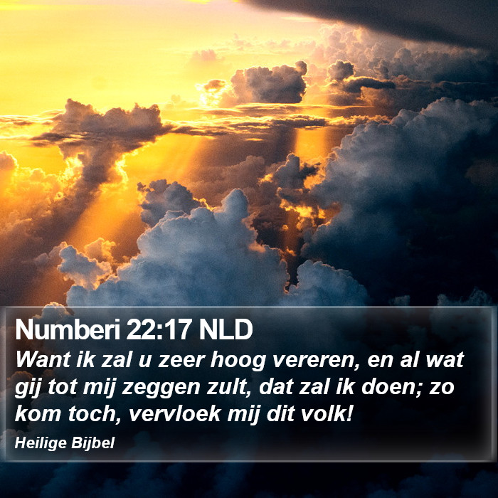 Numberi 22:17 NLD Bible Study