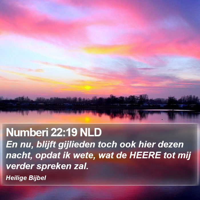 Numberi 22:19 NLD Bible Study