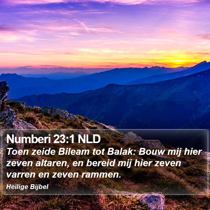 Numberi 23:1 NLD Bible Study
