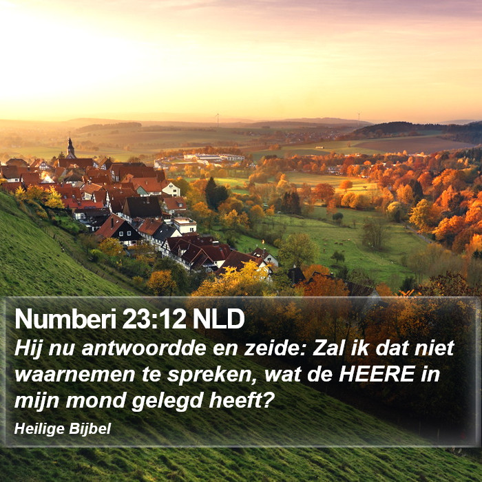 Numberi 23:12 NLD Bible Study