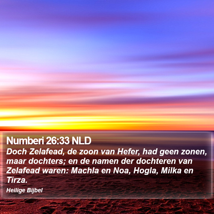 Numberi 26:33 NLD Bible Study