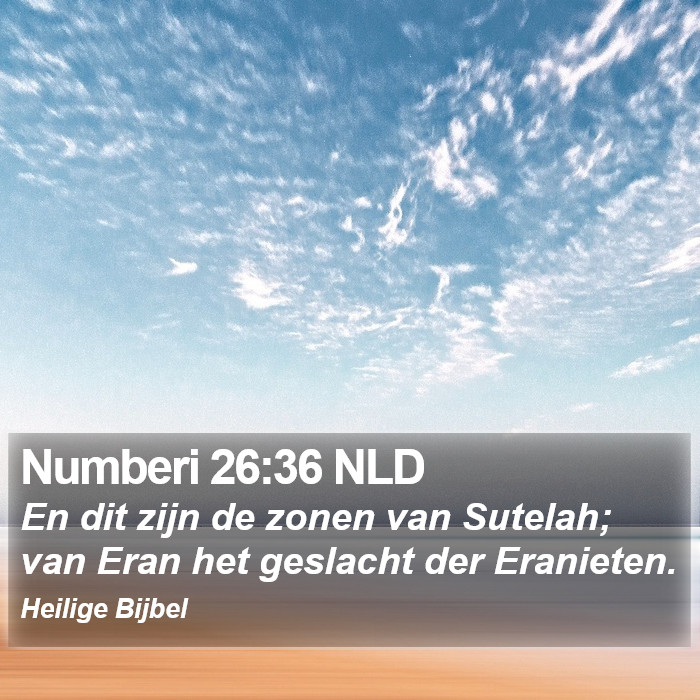 Numberi 26:36 NLD Bible Study
