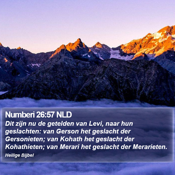 Numberi 26:57 NLD Bible Study