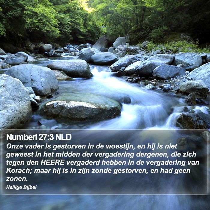 Numberi 27:3 NLD Bible Study