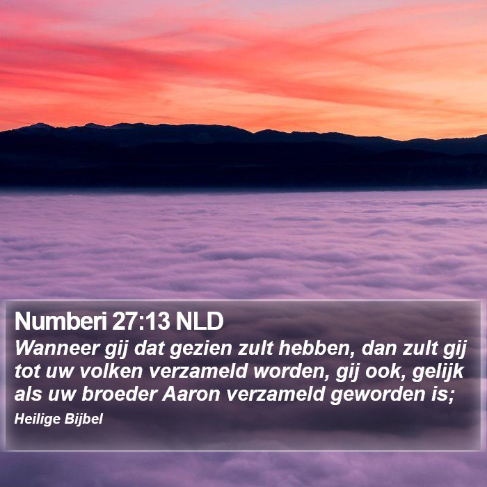 Numberi 27:13 NLD Bible Study