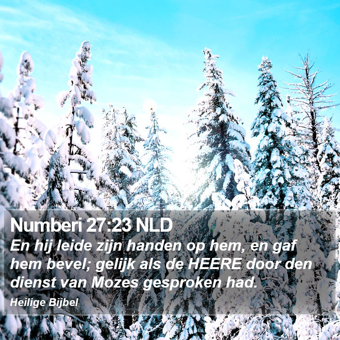 Numberi 27:23 NLD Bible Study