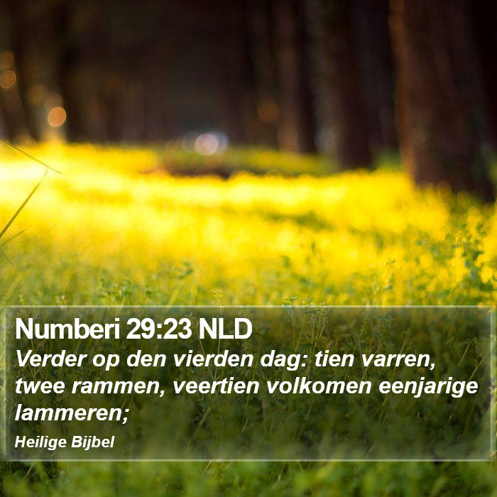 Numberi 29:23 NLD Bible Study