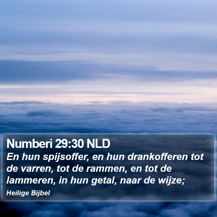 Numberi 29:30 NLD Bible Study