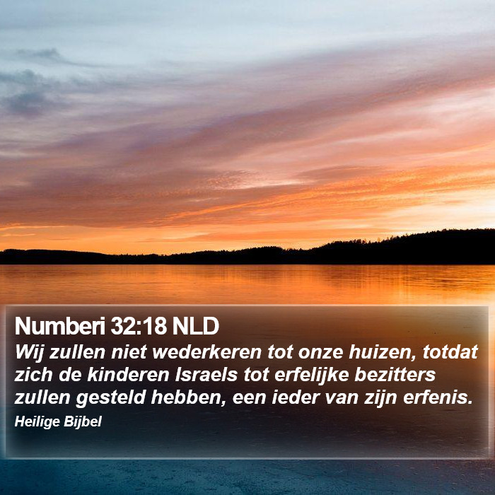 Numberi 32:18 NLD Bible Study
