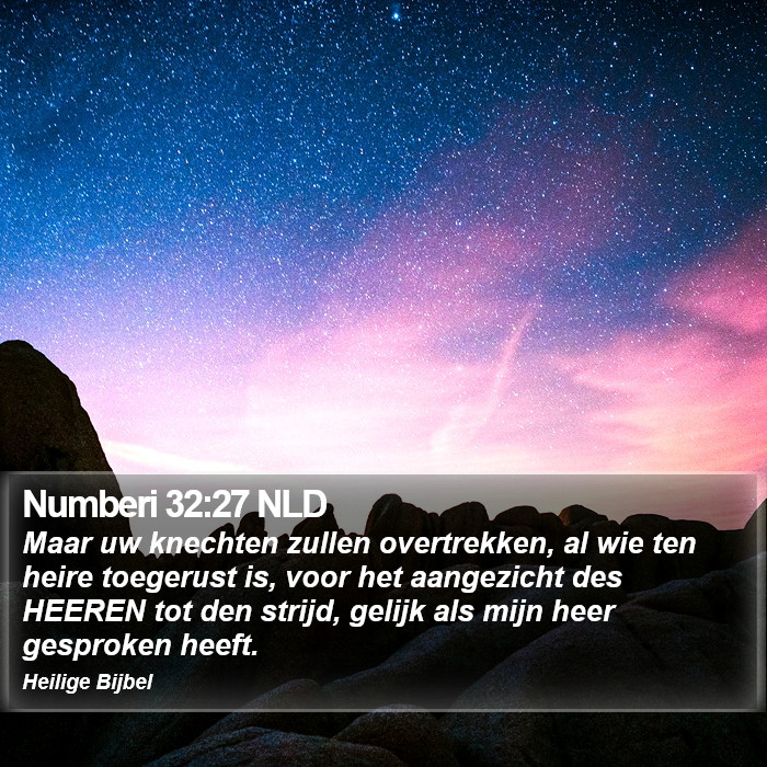 Numberi 32:27 NLD Bible Study
