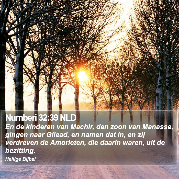 Numberi 32:39 NLD Bible Study