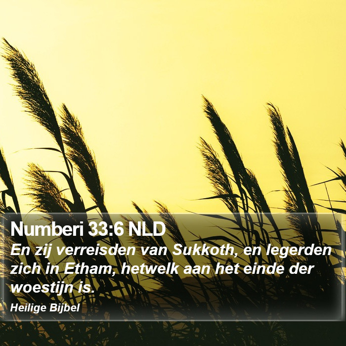 Numberi 33:6 NLD Bible Study